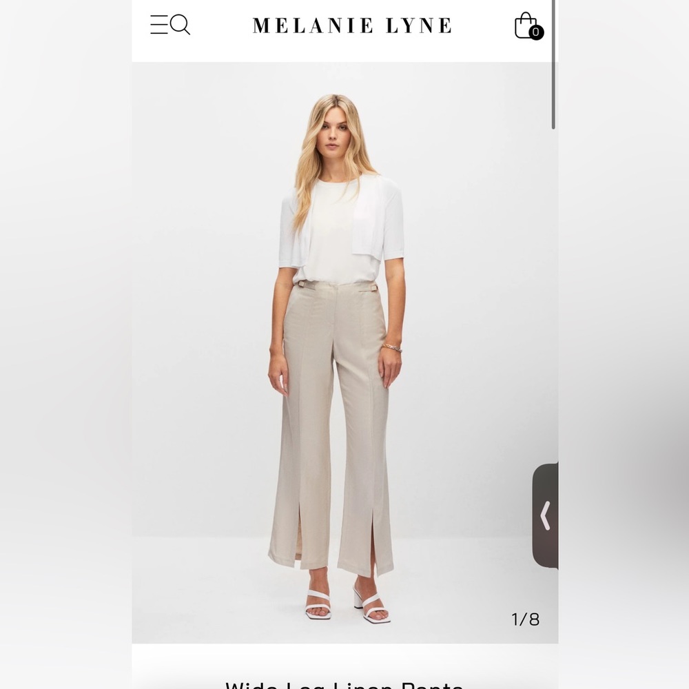Melanie Lyne wide leg linen pants